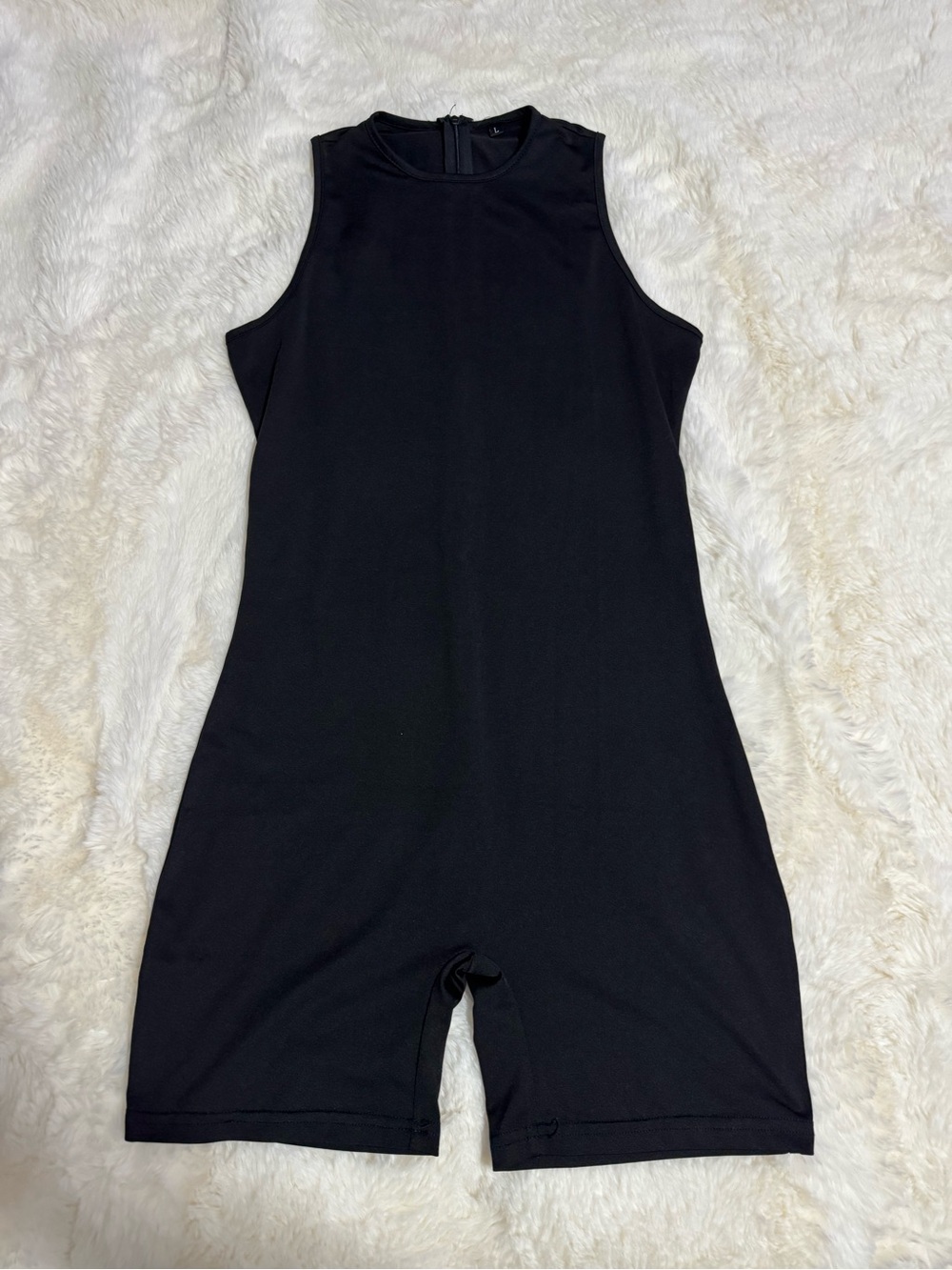 Girls' Black Sleeveless Romper - Everyday Stretch Jumpsuit